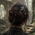 Pique à cheveux – Lune et étoiles