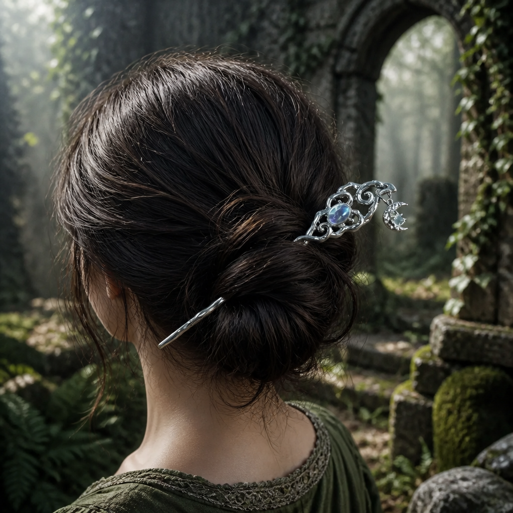 Pique à cheveux – Lune violette