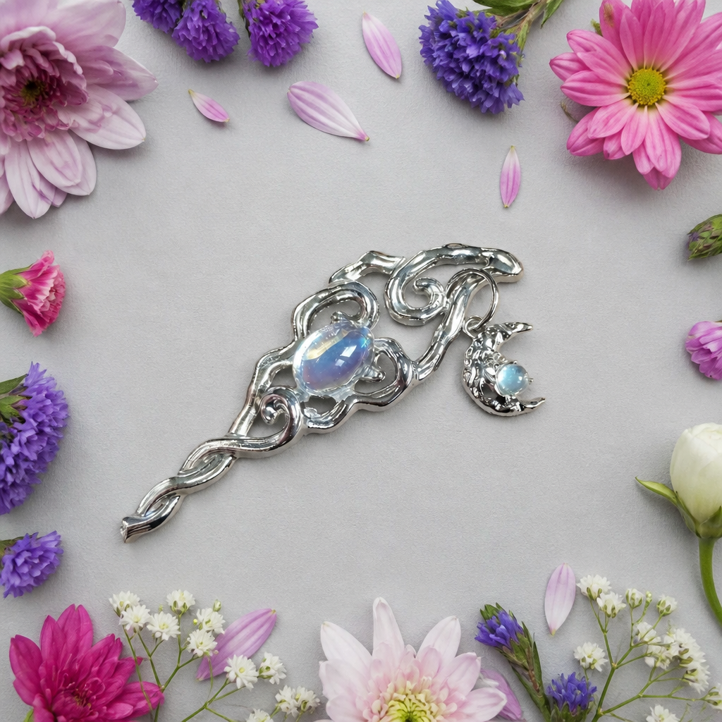 Pique à cheveux – Lune violette
