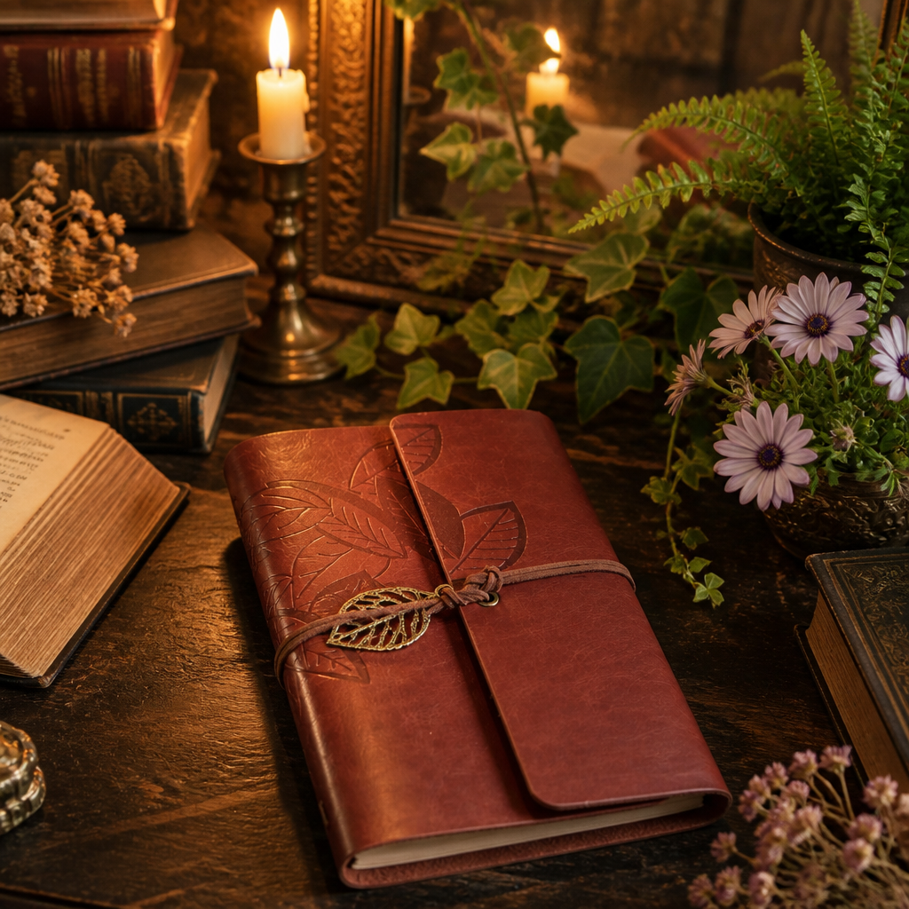 📔 Grimoire marron – Feuillage